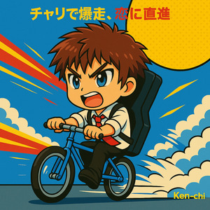 チャリで爆走、恋に直進