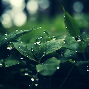 Armonía Relajante De Las Gotas De Lluvia