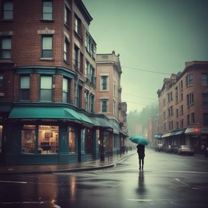 雨季在街头遇见你