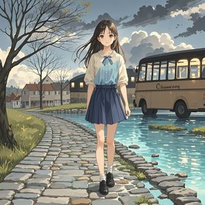 石板路上的回响