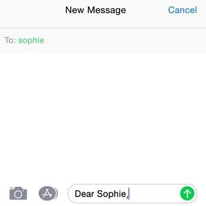 Dear Sophie