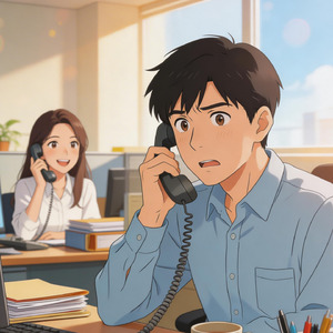 デスクの下のアイシテル。