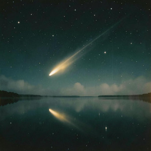 氷河の世界と流れ星