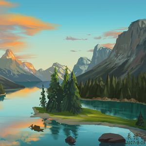 留在浪漫日落里