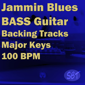 Jammin Blues Bass Guitar Backing Track in D Major 100 BPM