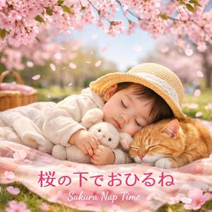 桜の下でおひるね