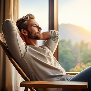 En Descanso Bajo El Cielo Apacible