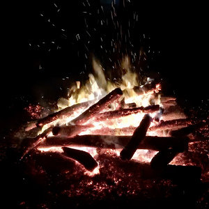 環境音 - 焚き火01 (バイノーラル録音) [Remix]