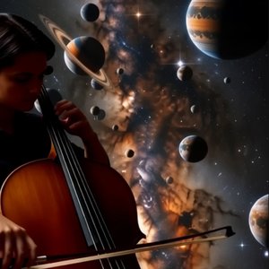 Cello Beneath Aurora Veils