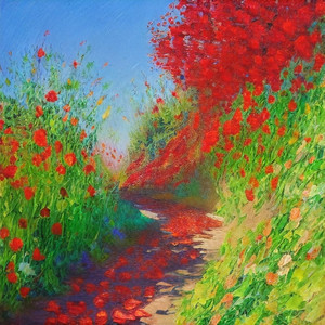 《春风十里报新年》梦逸飞：春风吹十里 莺啼报新年，爆竹声声起 好运又一年