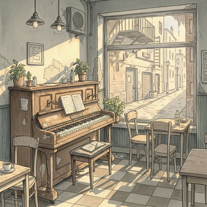 路地裏カフェのピアノ日和