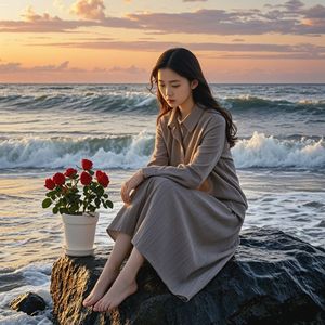 窗台上的玫瑰-林锐斌