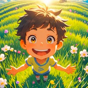 阳光洒在草地上