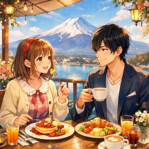 あさひのなか かわいいきみとわたし