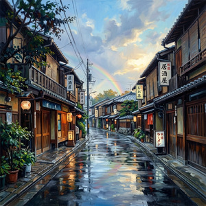 光る街路