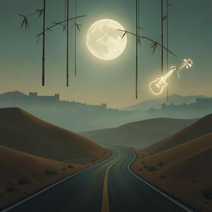 Moonlit Desert-Road