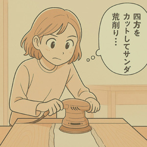 レジンテーブル製作体験ワークショップの午後に