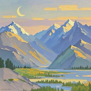 山川川与月弯弯