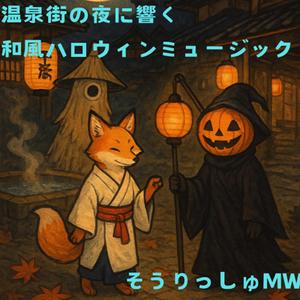 黒猫と提灯迷路