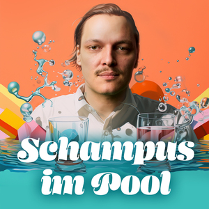 Schampus im Pool