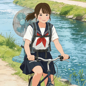 扇風機の女の子 ～からからキラキラ扇風機～