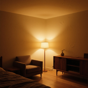 half-lit room