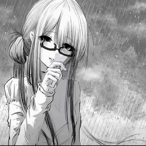 困在灰色雨天