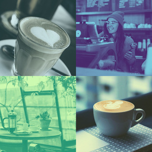 柔和的休闲咖啡店时刻