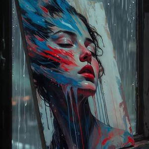 湿透的画布