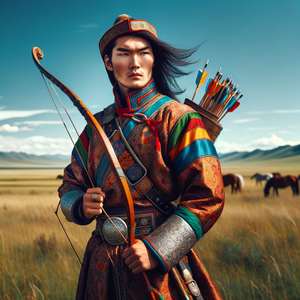 挥鞭踏马布里亚特蒙古勇士