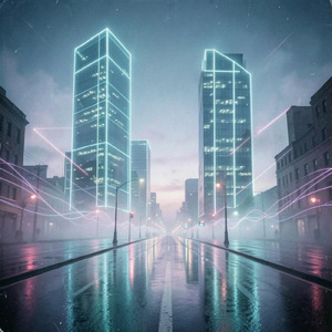 Glass Towers at Dusk