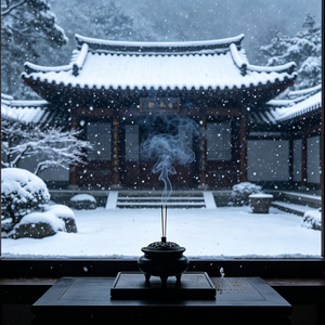 雪窗听禅