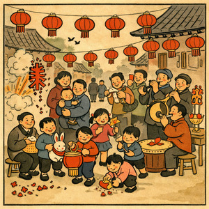 喜气洋洋