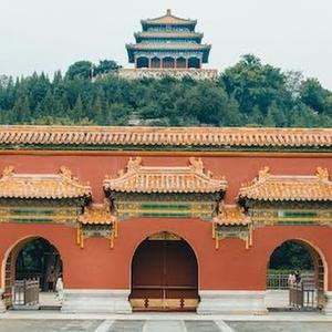 中国风雨落庭院