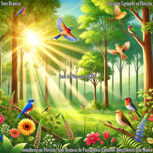 Despertar Sereno, Sons Brancos de Passarinhos Cantando Alegremente pela Manhã