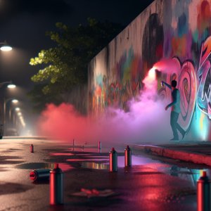 Midnight reflections in wynwood