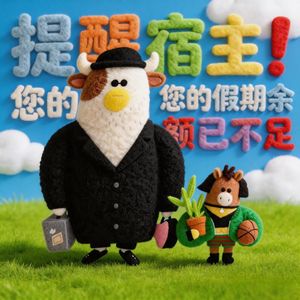 提醒宿主！您的假期余额已不足！