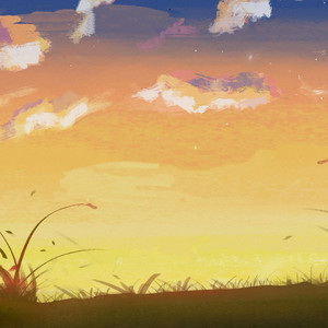 土坡上的狗尾巴草 卢润泽