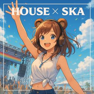 花火に照らされるハウススカ