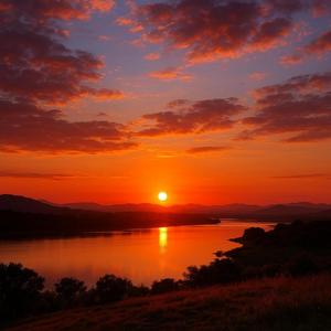 저녁노을 지는 풍경