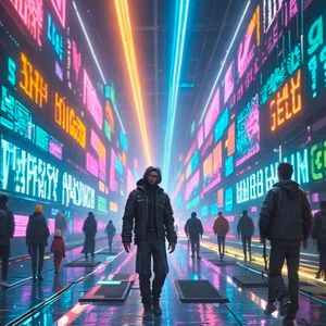 夜晚的霓虹灯