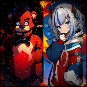 Jingle Bell with Freddy Fazbear and Gawr Gura