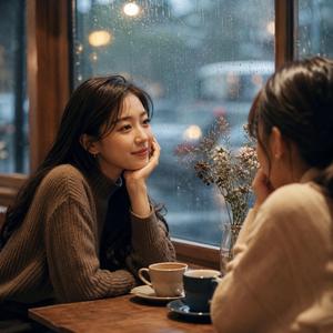 雨の中のお喋り