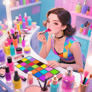 化妆对我来说只是填色游戏