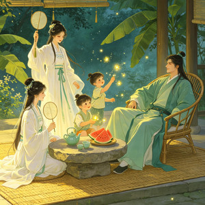 盛夏纳凉图