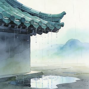 檐下听雨