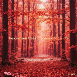 The crimson trees preparing for winter