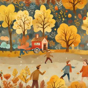 秋天里的最后一片落叶