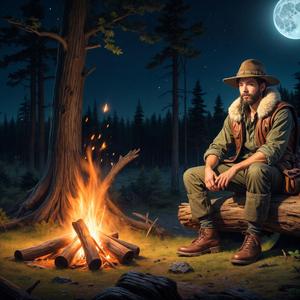 Lofi Forest Campfire Serenity-ae