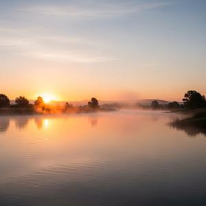 Morning River Glow